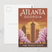 Atlanta Georgia De Perzikstaat Briefkaart (Voorkant / Achterkant)