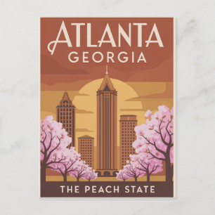Atlanta Georgia De Perzikstaat Briefkaart