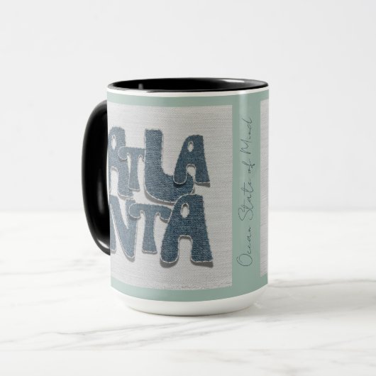 Atlanta Georgia Denim Mug  Mok (Voorkant links)