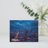 Atlanta Georgia Downtown Silhouet Briefkaart (Staand voorkant)