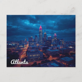Atlanta Georgia Downtown Silhouet Briefkaart