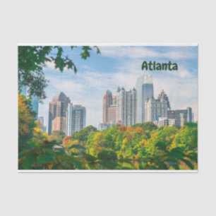 Atlanta, Georgia Downtown Tall Buildings and Park Tissuepapier