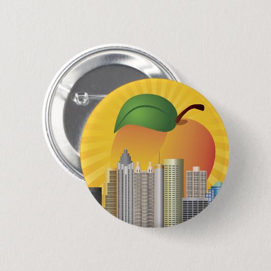 Atlanta Georgia en Peach Button (Voorkant /achterkant)