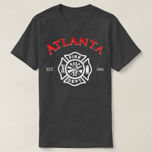 Atlanta Georgia Fire Rescue Department Firefighter T-shirt (Design voorkant)