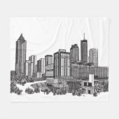 Atlanta Georgia Fleece Deken (Voorkant (Horizontaal))