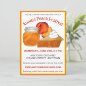 Atlanta Georgia GA Peach Canned Peaches Pie Kaart (Staand voorkant)