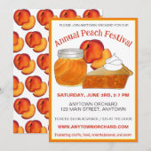 Atlanta Georgia GA Peach Canned Peaches Pie Kaart (Voorkant / Achterkant)