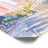 Atlanta Georgia Gouache Schilderillustratie Reizen Poster (Hoek)