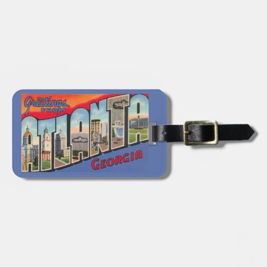 Atlanta Georgia Groet Bagagelabel (Voorkant horizontaal)