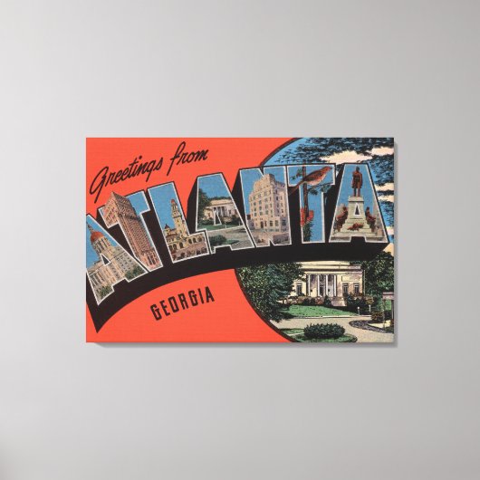 Atlanta, Georgia - grote brievenbussen Canvas Afdruk (Voorkant)