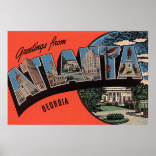 Atlanta, Georgia - grote brievenbussen Poster