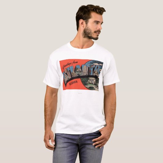 Atlanta, Georgia - grote brievenbussen T-shirt (Voorkant volledig)