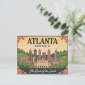 Atlanta Georgia Het Hart van het Zuiden Briefkaart (Staand voorkant)