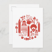 Atlanta Georgia Icons Briefkaart (Voorkant / Achterkant)