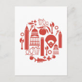 Atlanta Georgia Icons Briefkaart (Voorkant)