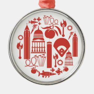 Atlanta Georgia Icons Metalen Ornament