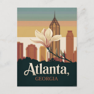 Atlanta Georgia Katoen Bloem Symbolische Reis Briefkaart