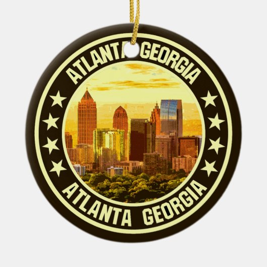 Atlanta Georgia Keramisch Ornament (Voorkant)