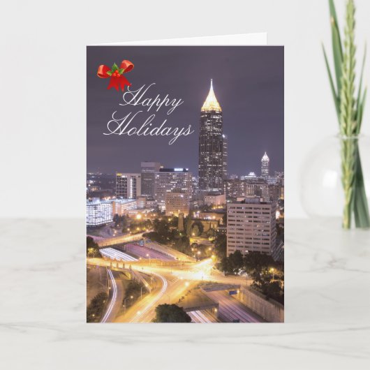 Atlanta Georgia Kerstmis   Feestdagen Kaart (Voorkant)