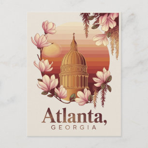 Atlanta Georgia Koepel Katoen Bloem Reizen Briefkaart
