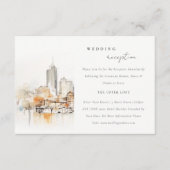 Atlanta Georgia Landschap Huwelijksreceptie Informatiekaartje (Voorkant)