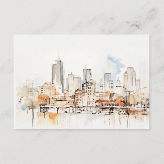 Atlanta Georgia Landschap Huwelijksreceptie Informatiekaartje (Achterkant)