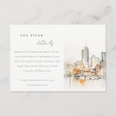 Atlanta Georgia Landschap Wedding Details Informatiekaartje (Voorkant)