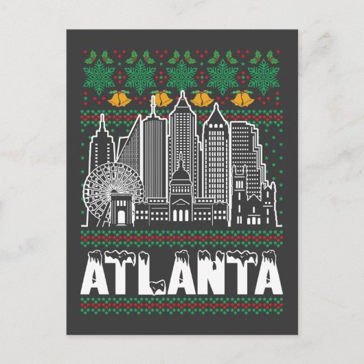 Atlanta Georgia Lelijke Kerstmis Briefkaart (Voorkant)