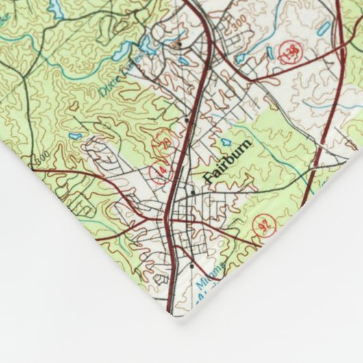 Atlanta Georgia Map (1981) Fleece Deken (Hoek)