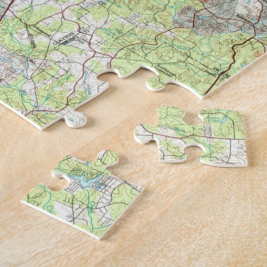 Atlanta Georgia Map (1981) Legpuzzel (Zijkant)