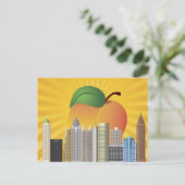 Atlanta Georgia met Briefkaart Peach (Staand voorkant)