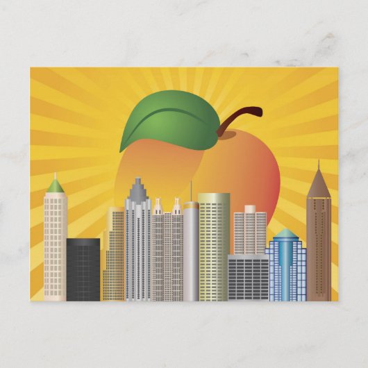 Atlanta Georgia met Briefkaart Peach (Voorkant)