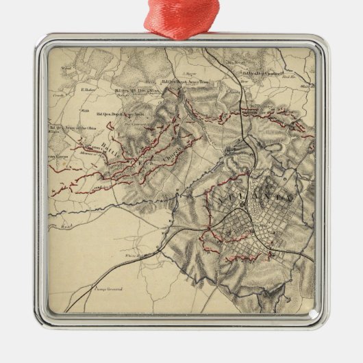 Atlanta, Georgia Metalen Ornament (Voorkant)