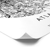 Atlanta Georgia Minimal Modern Circle Street Map Poster (Hoek)