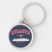 Atlanta Georgia Modern Skyline Sleutelhanger (Voorkant)