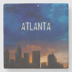 ATLANTA GEORGIA NACHT SKYLINE - Onderzetter met be