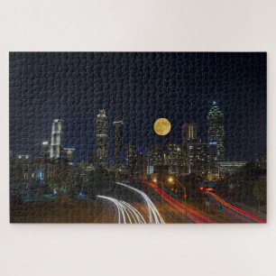 Atlanta, Georgia Nachtelijke Skyline Legpuzzel