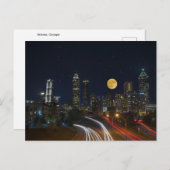 Atlanta, Georgia Nighttime Skyline Briefkaart (Voorkant / Achterkant)