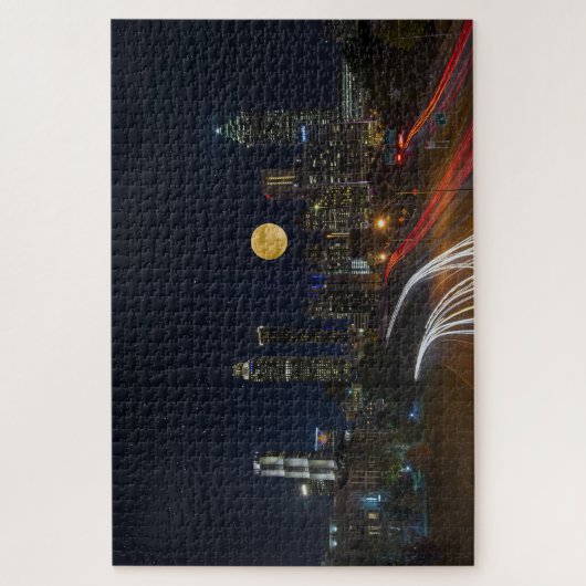 Atlanta, Georgia Nighttime Skyline Legpuzzel (Verticaal)