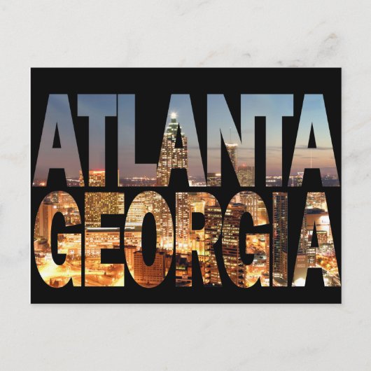 Atlanta Georgia op Twilight Briefkaart (Voorkant)