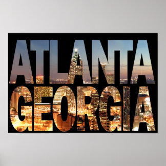 Atlanta Georgia op Twilight Poster