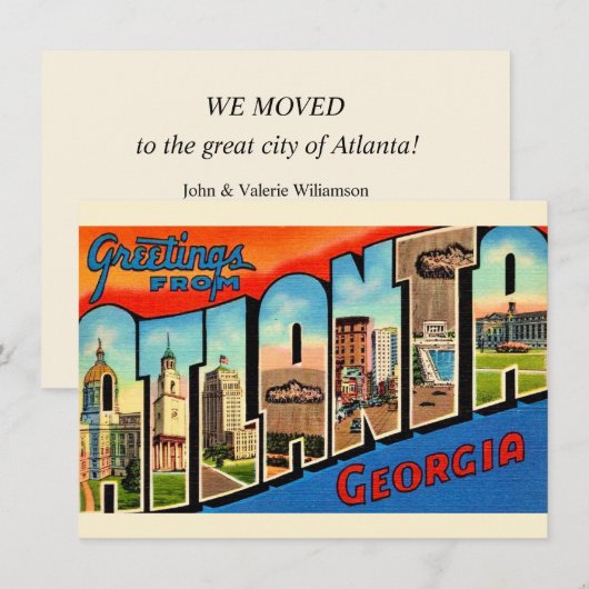 Atlanta Georgia Oude Ansichtkaart (Voorkant / Achterkant)