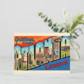 Atlanta Georgia Oude Ansichtkaart (Staand voorkant)