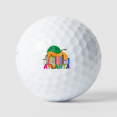 Atlanta, Georgia | Peach Skyline Golfballen (Voorkant)