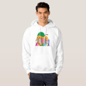 Atlanta, Georgia | Peach Skyline Hoodie (Voorkant volledig)