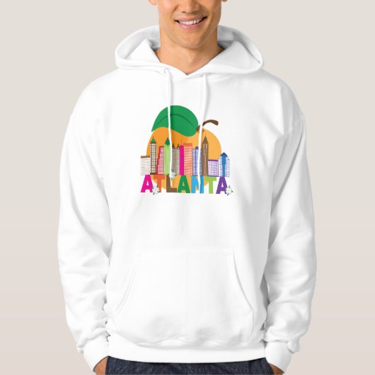 Atlanta, Georgia | Peach Skyline Hoodie (Voorkant)