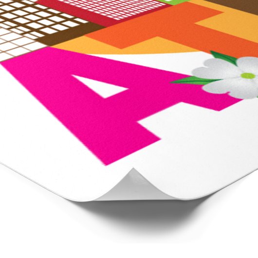 Atlanta, Georgia | Peach Skyline Poster (Hoek)