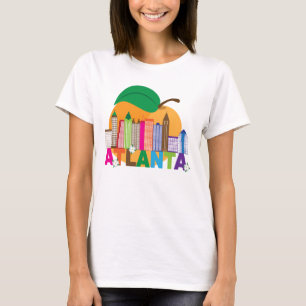 Atlanta, Georgia   Peach Skyline T-shirt