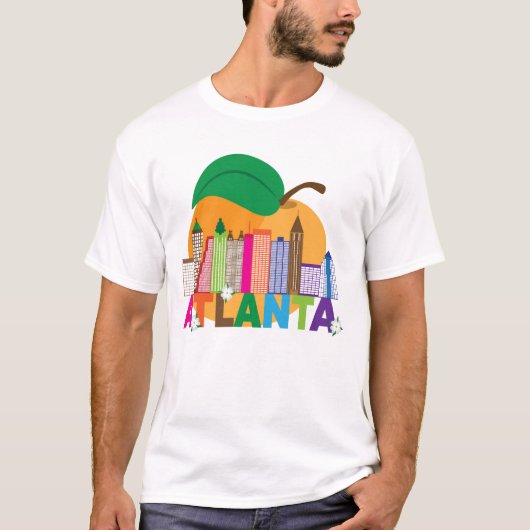 Atlanta, Georgia | Peach Skyline T-shirt (Voorkant)