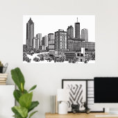 Atlanta Georgia Poster (Thuiskantoor)
